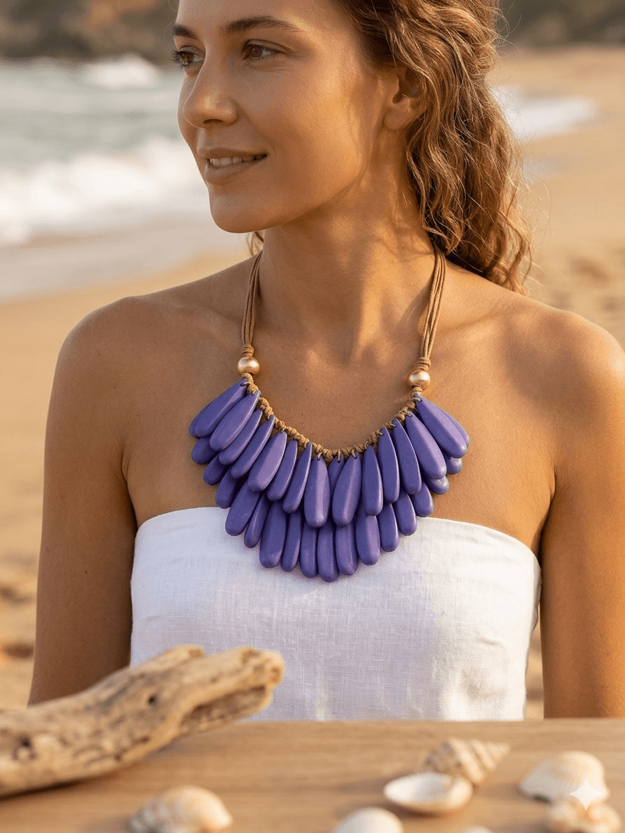 The Lavender Drop Statement Necklace