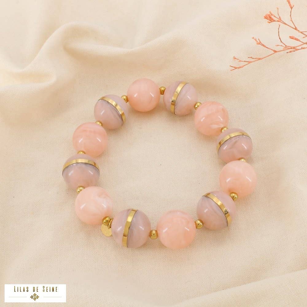 bracelet-lastique-boules-rsine-marbre-acier-0226124-rose-acier-inoxydable