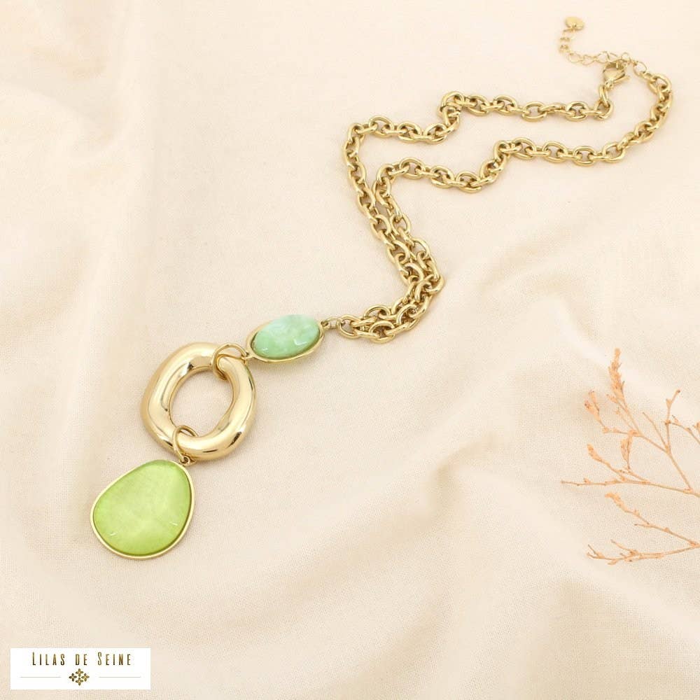 collier-contemporain-chic-acier-pendentif-rsine-0126010-vert-acier-inoxydable
